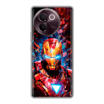 Силиконовый чехол на Vivo V30e с принтом Железный человек Ironman