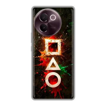 Силиконовый чехол на Vivo V30e с принтом Squid Game Игра кальмара