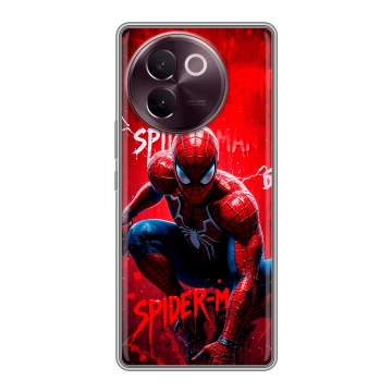 Силиконовый чехол на Vivo V30e с принтом Spiderman Человек паук Силиконовый чехол на Vivo V30e с принтом Spiderman Человек паук