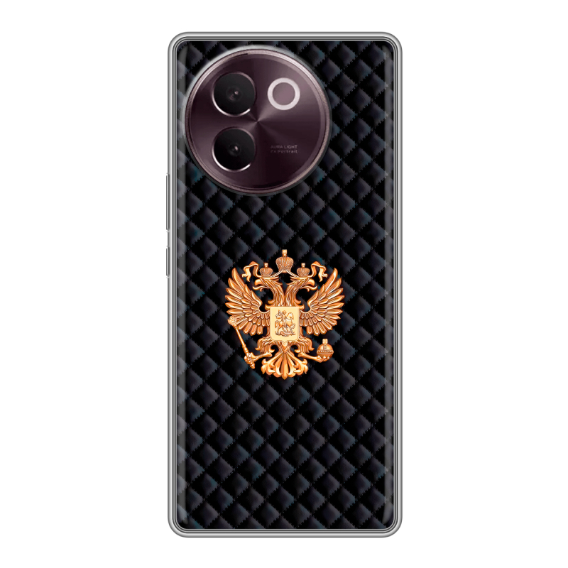Силиконовый чехол на Vivo V30e с принтом Герб России принт Силиконовый чехол на Vivo V30e с принтом Герб России принт