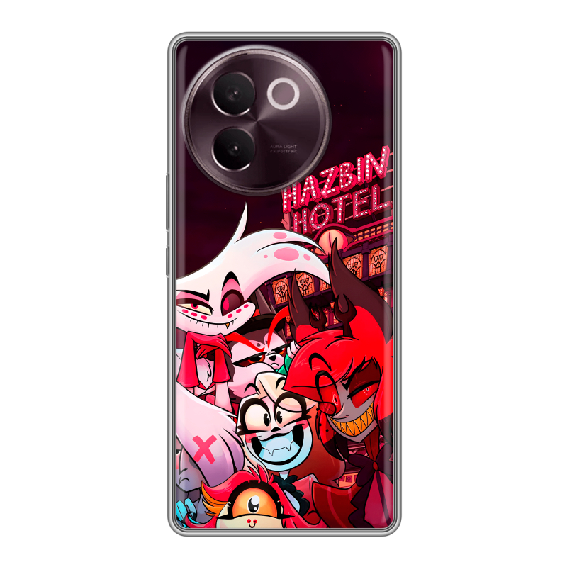 Силиконовый чехол на Vivo V30e с принтом Hazbin Hotel Отель Хазбин Силиконовый чехол на Vivo V30e с принтом Hazbin Hotel Отель Хазбин