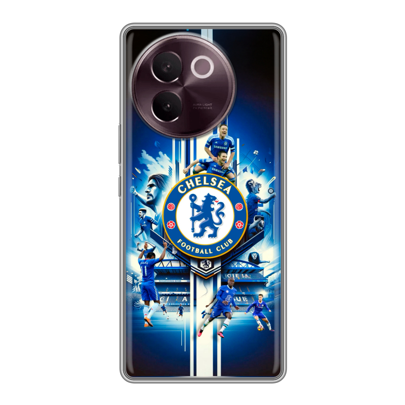 Силиконовый чехол на Vivo V30e с принтом Chelsea Челси Силиконовый чехол на Vivo V30e с принтом Chelsea Челси