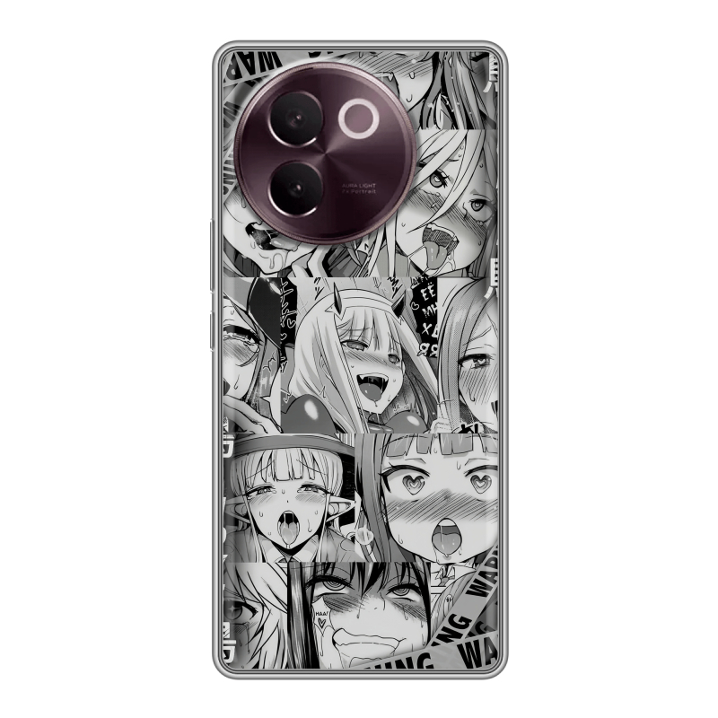 Силиконовый чехол на Vivo V30e с принтом Ahegao Ахегао Аниме Силиконовый чехол на Vivo V30e с принтом Ahegao Ахегао Аниме