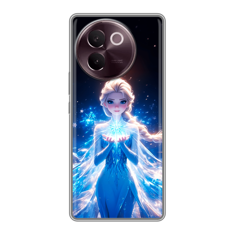 Силиконовый чехол на Vivo V30e с принтом Холодное сердце Frozen Силиконовый чехол на Vivo V30e с принтом Холодное сердце Frozen