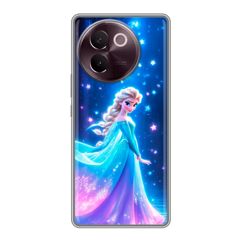 Силиконовый чехол на Vivo V30e с принтом Холодное сердце Frozen Силиконовый чехол на Vivo V30e с принтом Холодное сердце Frozen