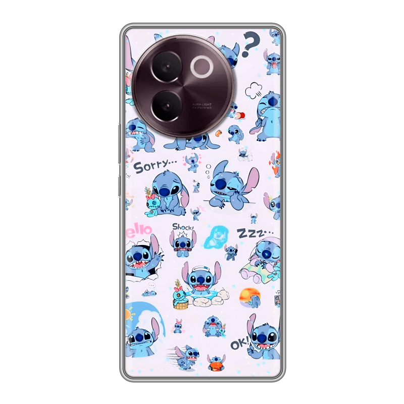 Силиконовый чехол на Vivo V30e с принтом Лило и Стич Силиконовый чехол на Vivo V30e с принтом Лило и Стич