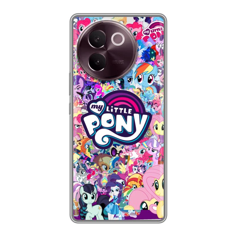 Силиконовый чехол на Vivo V30e с принтом My little pony Дружба чудо Силиконовый чехол на Vivo V30e с принтом My little pony Дружба чудо