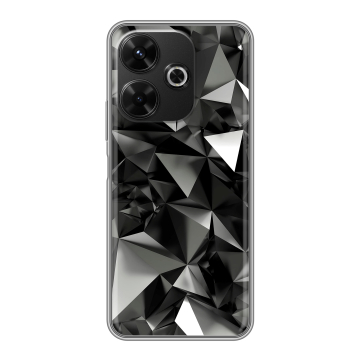 Силиконовый чехол на RedMi 13 4G с принтом Черные кристаллы Силиконовый чехол на RedMi 13 4G с принтом Черные кристаллы