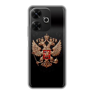 Силиконовый чехол на RedMi 13 4G с принтом Герб России Силиконовый чехол на RedMi 13 4G с принтом Герб России