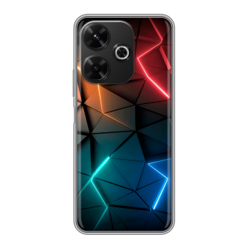 Силиконовый чехол на RedMi 13 4G с принтом Абстракция неон Силиконовый чехол на RedMi 13 4G с принтом Абстракция неон