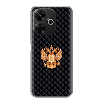 Силиконовый чехол на RedMi 13 4G с принтом Герб России принт