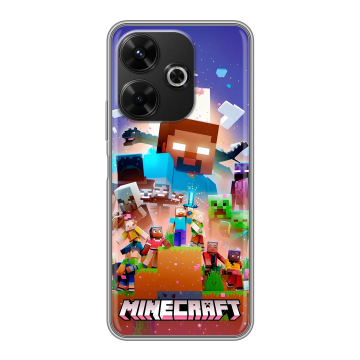Силиконовый чехол на RedMi 13 4G с принтом Майнкрафт Minecraft
