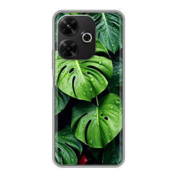 Силиконовый чехол на RedMi 13 4G с принтом Листья