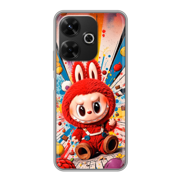 Силиконовый чехол на RedMi 13 4G с принтом Labubu Лабубу