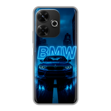 Силиконовый чехол на RedMi 13 4G с принтом BMW БМВ