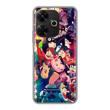 Силиконовый чехол на RedMi 13 4G с принтом Gravity Falls Гравити Фолз