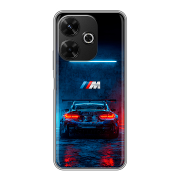 Силиконовый чехол на RedMi 13 4G с принтом BMW БМВ