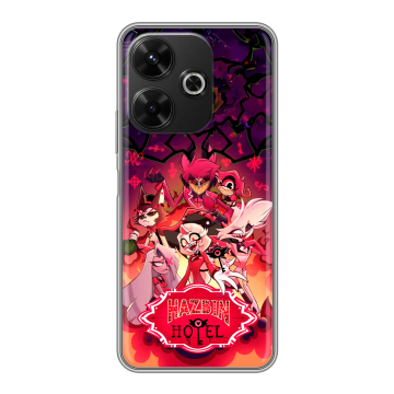 Силиконовый чехол на RedMi 13 4G с принтом Hazbin Hotel Отель Хазбин