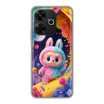 Силиконовый чехол на RedMi 13 4G с принтом Labubu Лабубу Силиконовый чехол на RedMi 13 4G с принтом Labubu Лабубу