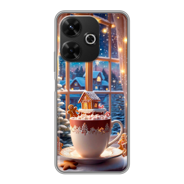 Силиконовый чехол на RedMi 13 4G с принтом Новый год Силиконовый чехол на RedMi 13 4G с принтом Новый год