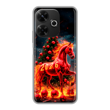 Силиконовый чехол на RedMi 13 4G с принтом Новый год Силиконовый чехол на RedMi 13 4G с принтом Новый год