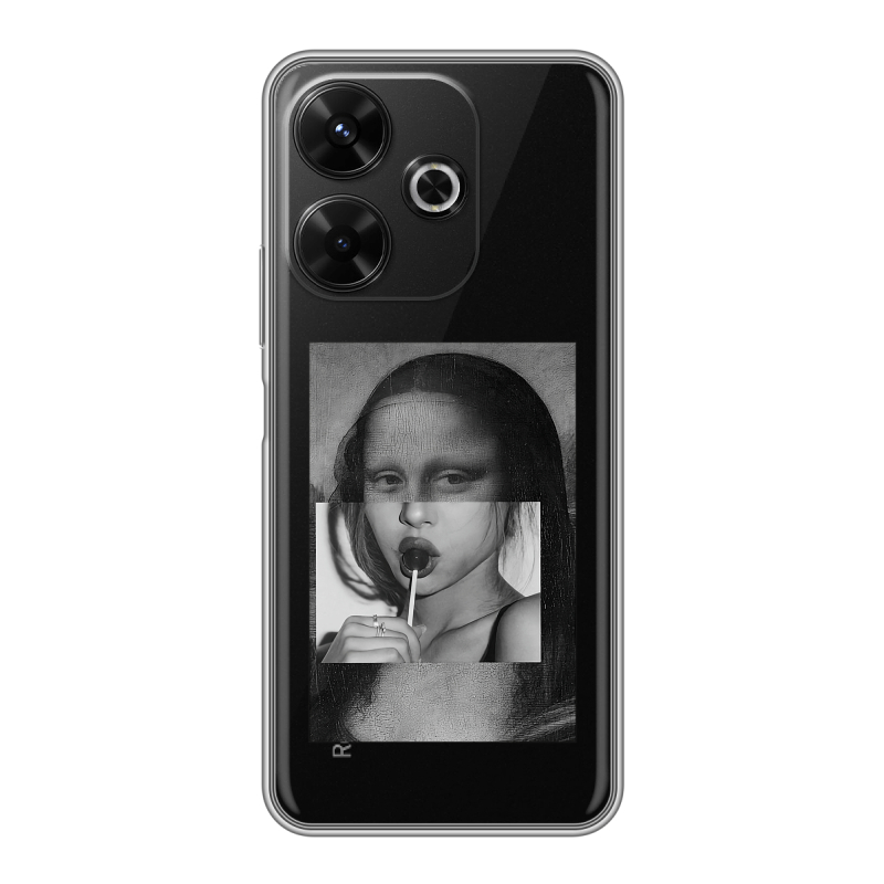 Силиконовый чехол на RedMi 13 4G с принтом Мона Лиза Силиконовый чехол на RedMi 13 4G с принтом Мона Лиза