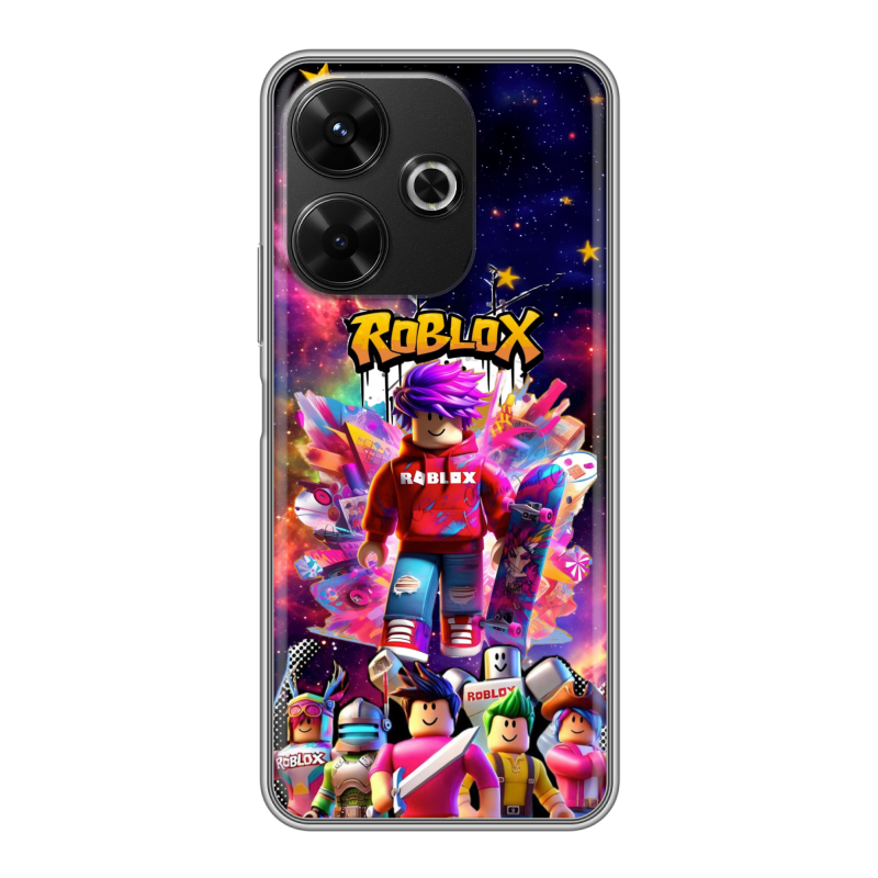 Силиконовый чехол на RedMi 13 4G с принтом Roblox Роблокс Силиконовый чехол на RedMi 13 4G с принтом Roblox Роблокс