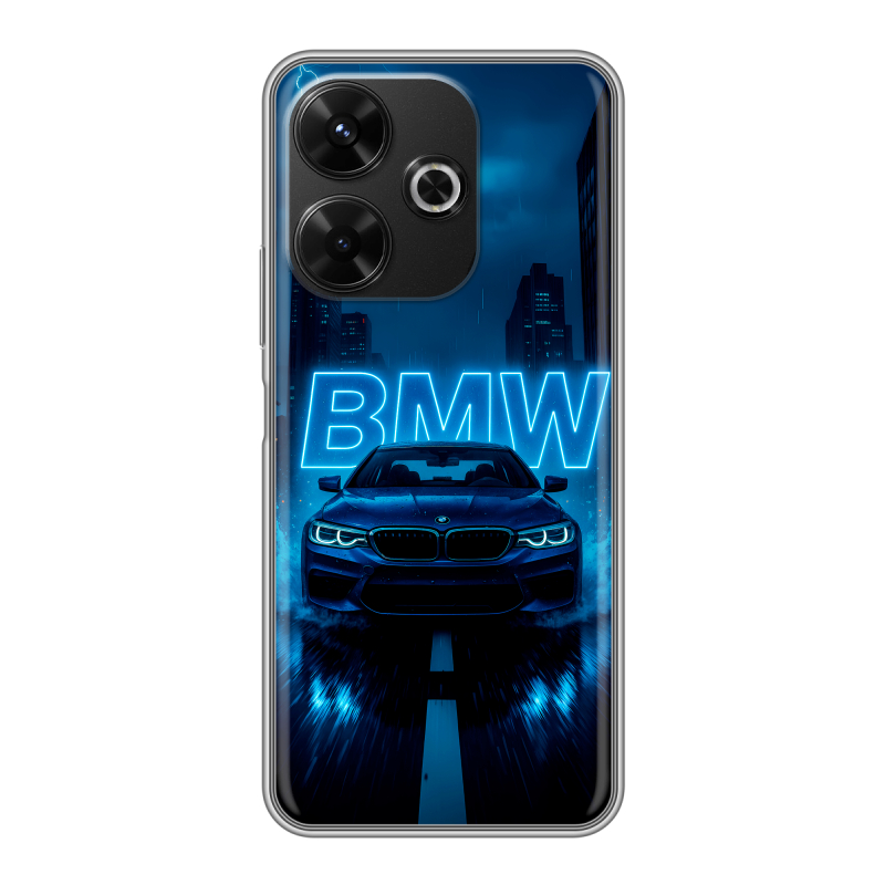 Силиконовый чехол на RedMi 13 4G с принтом BMW БМВ Силиконовый чехол на RedMi 13 4G с принтом BMW БМВ