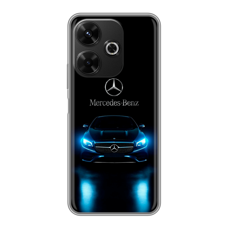 Силиконовый чехол на RedMi 13 4G с принтом Mercedes Мерседес Силиконовый чехол на RedMi 13 4G с принтом Mercedes Мерседес