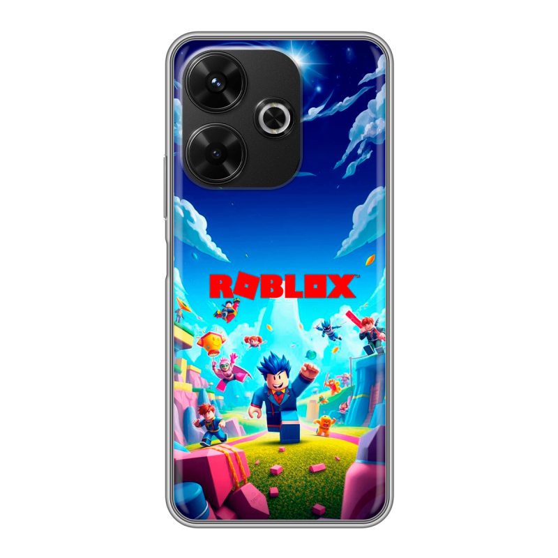 Силиконовый чехол на RedMi 13 4G с принтом Roblox Роблокс Силиконовый чехол на RedMi 13 4G с принтом Roblox Роблокс