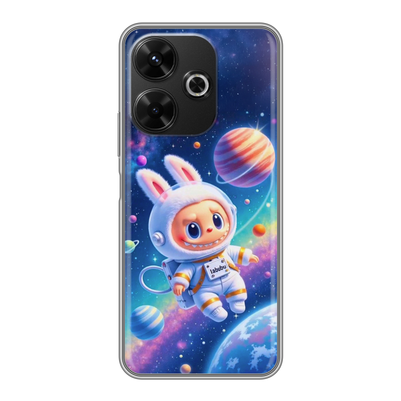 Силиконовый чехол на RedMi 13 4G с принтом Labubu Лабубу Силиконовый чехол на RedMi 13 4G с принтом Labubu Лабубу