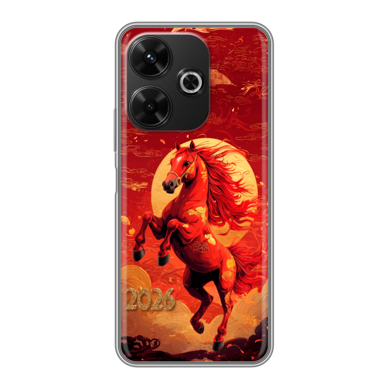 Силиконовый чехол на RedMi 13 4G с принтом Новый год Силиконовый чехол на RedMi 13 4G с принтом Новый год