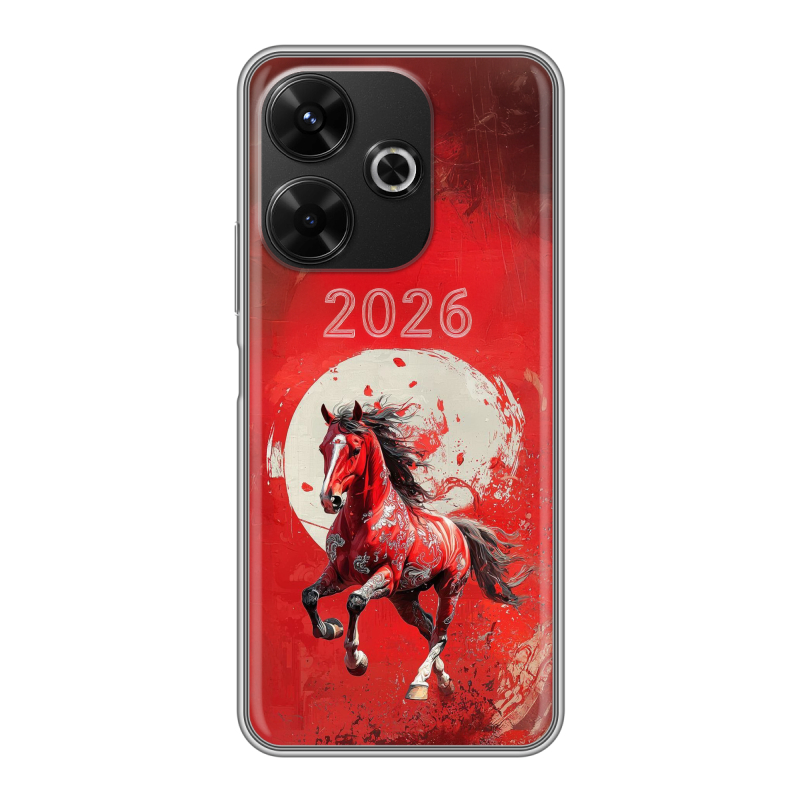 Силиконовый чехол на RedMi 13 4G с принтом Новый год Силиконовый чехол на RedMi 13 4G с принтом Новый год