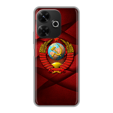 Силиконовый чехол на Poco M6 4G с принтом Герб СССР Силиконовый чехол на Poco M6 4G с принтом Герб СССР