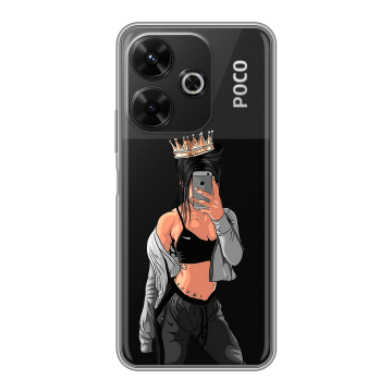 Силиконовый чехол на Poco M6 4G с принтом Женские принты Силиконовый чехол на Poco M6 4G с принтом Женские принты