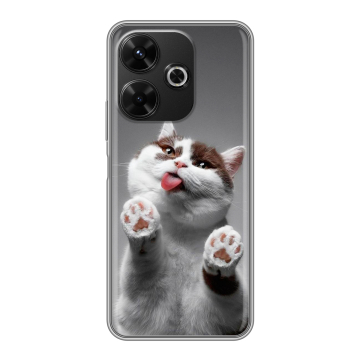Силиконовый чехол на Poco M6 4G с принтом Коты Силиконовый чехол на Poco M6 4G с принтом Коты