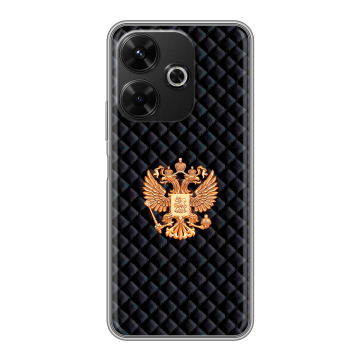 Силиконовый чехол на Poco M6 4G с принтом Герб России принт Силиконовый чехол на Poco M6 4G с принтом Герб России принт
