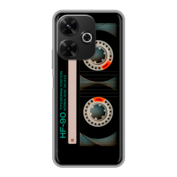 Силиконовый чехол на Poco M6 4G с принтом Кассета Силиконовый чехол на Poco M6 4G с принтом Кассета