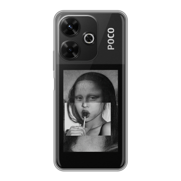 Силиконовый чехол на Poco M6 4G с принтом Мона Лиза Силиконовый чехол на Poco M6 4G с принтом Мона Лиза