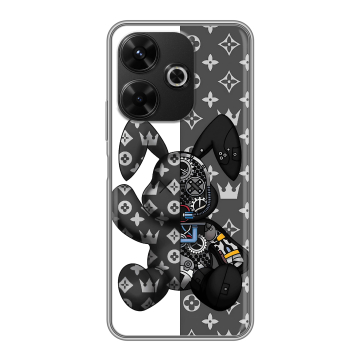 Силиконовый чехол на Poco M6 4G с принтом Луи робот Силиконовый чехол на Poco M6 4G с принтом Луи робот