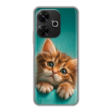 Силиконовый чехол на Poco M6 4G с принтом котенок Силиконовый чехол на Poco M6 4G с принтом котенок