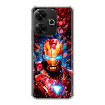 Силиконовый чехол на Poco M6 4G с принтом Железный человек Ironman Силиконовый чехол на Poco M6 4G с принтом Железный человек Ironman