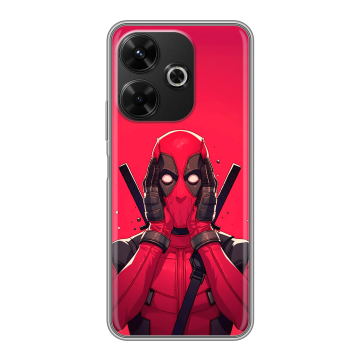 Силиконовый чехол на Poco M6 4G с принтом Дедпул Deadpool