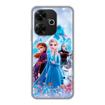 Силиконовый чехол на Poco M6 4G с принтом Холодное сердце Frozen Силиконовый чехол на Poco M6 4G с принтом Холодное сердце Frozen