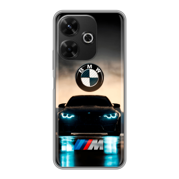 Силиконовый чехол на Poco M6 4G с принтом БМВ BMW Силиконовый чехол на Poco M6 4G с принтом БМВ BMW