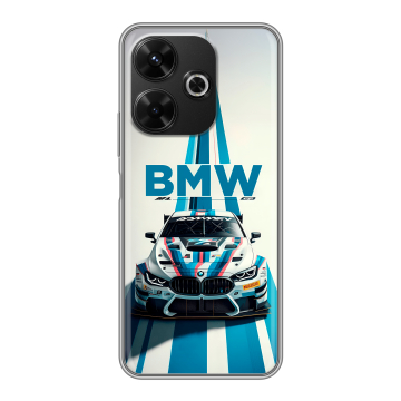 Силиконовый чехол на Poco M6 4G с принтом БМВ BMW Силиконовый чехол на Poco M6 4G с принтом БМВ BMW