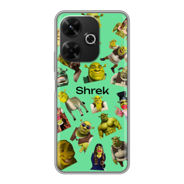 Силиконовый чехол на Poco M6 4G с принтом Шрек Shrek Силиконовый чехол на Poco M6 4G с принтом Шрек Shrek