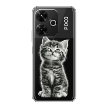 Силиконовый чехол на Poco M6 4G с принтом Котенок Силиконовый чехол на Poco M6 4G с принтом Котенок