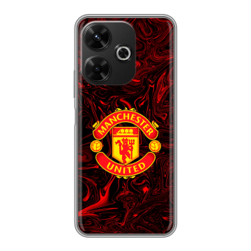 Силиконовый чехол на Poco M6 4G с принтом Manchester United Силиконовый чехол на Poco M6 4G с принтом Manchester United