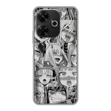 Силиконовый чехол на Poco M6 4G с принтом Ahegao Ахегао Аниме Силиконовый чехол на Poco M6 4G с принтом Ahegao Ахегао Аниме